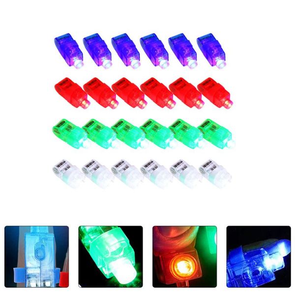 

party decoration 24pcs plastic light up ring lights finger favors flashlights