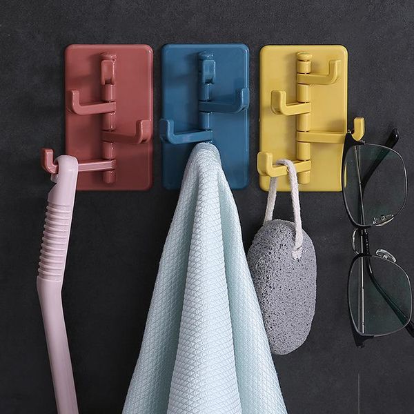 

hooks & rails creative nordic rotary viscose hook japanese organ toilet kitchen wall without punching paste hanger