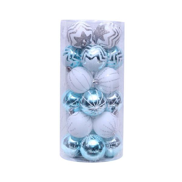 

party decoration 24pcs/set holiday christmas ball ornament shopping mall events festival diy tree hanging gift 6cm shatterproof