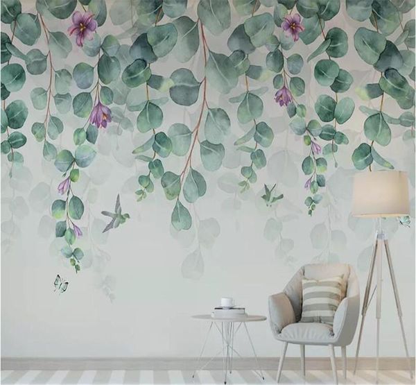 

custom mural wallpaper is now simple and stylish flowers watercolor hand painted flowers background wall covering