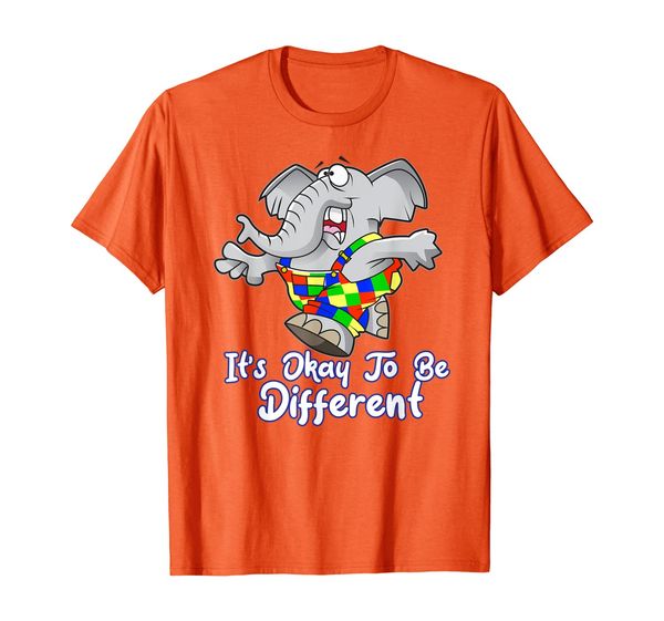 

cute adorable autism awareness okay elephant t-shirt, White;black