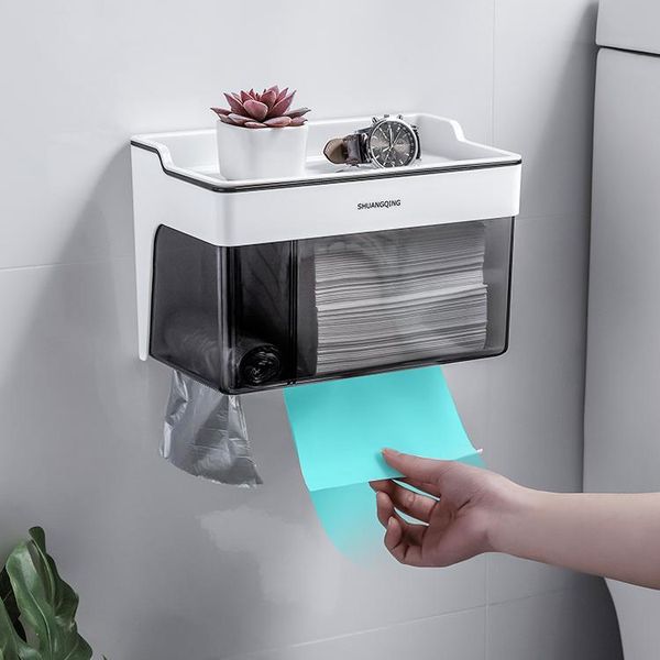 

tissue boxes & napkins creativity nordic transparent storage simplicity wall mount toiletrolhouder home accessories dk50tb