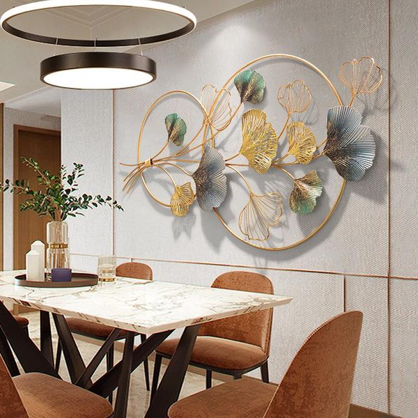 

decorative objects & figurines creative metal wall decoration living room sofa background porch three-dimensional light luxury and iron art