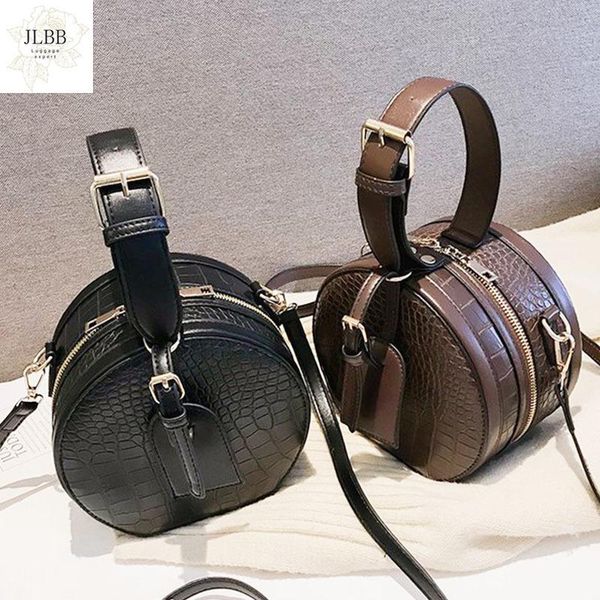 

shoulder bags fashion round handbag messenger for women 2021 crossbody bag classic alligator pattern handle purse