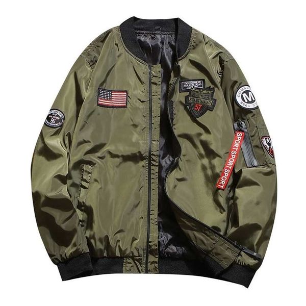 

spring autumn casual coats bomber jacket slim male outwear mens men's baseball uniform stranger things hip hop printed jacket 211110, Black;brown