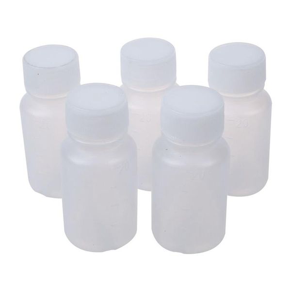 

5 pcs 20ml white mini travel empty plastic alcohol alcohol bottle
