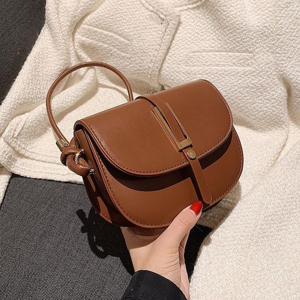 

evening bags vintage solid color pu leather women's designer handbag wide shoulder strap cross-body messenger