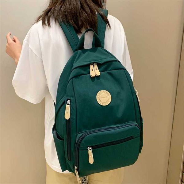 

waterproof nylon women backpack female travel bag backpacks schoolbag for teenage girls multi-pocket bookbag mochila 211025