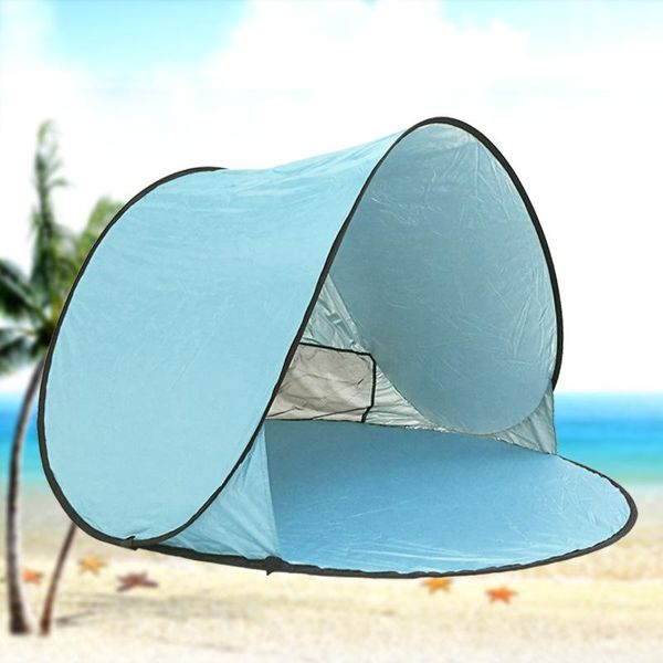 

tents and shelters 1-2 person beach tent blue outdoor kids sunproof foldable 1 layer oxford cloth 210x210cm protable camping hiking su