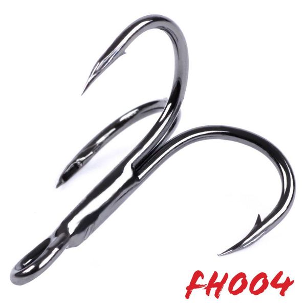 

ftk 15-20pcs/pack high carbon steel round treble hook japan fishing lure hook bass pike barbed fishhooks