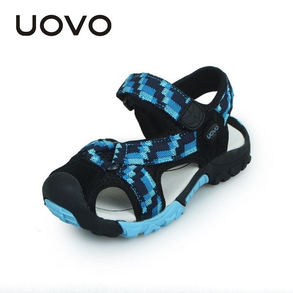 

uovo foorwear brand summer beach sandals boys and girls shoes breathable casual sport slippers toddler #25-35 210306, Black;red
