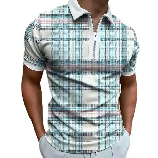 

men's polos summer business casual shirt men short sleeveturn down collar slim fit sold color anti-pilling for plus size, White;black