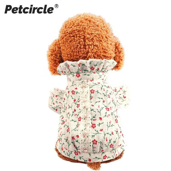 

dog apparel pet teddy schnauzer small summer cute casual floral shirt pomeranian chihuahua bichon puppy clothes