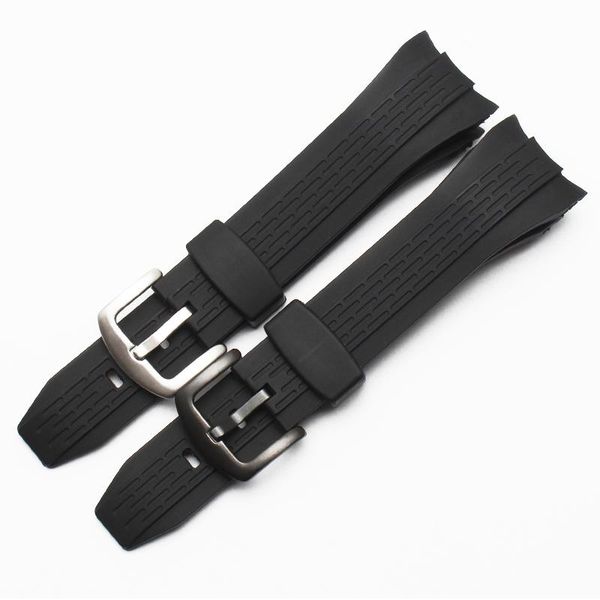 

watch bands the silicone rubber tape for seik o7t62-ohto black strap accessories, Black;brown