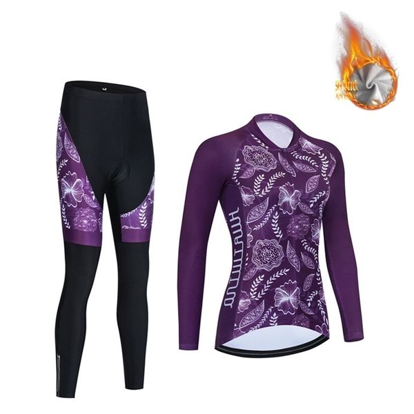 

stepping into the bicycle winter fleece cycling clothes autumn and winter women's long sleeved, Black;red