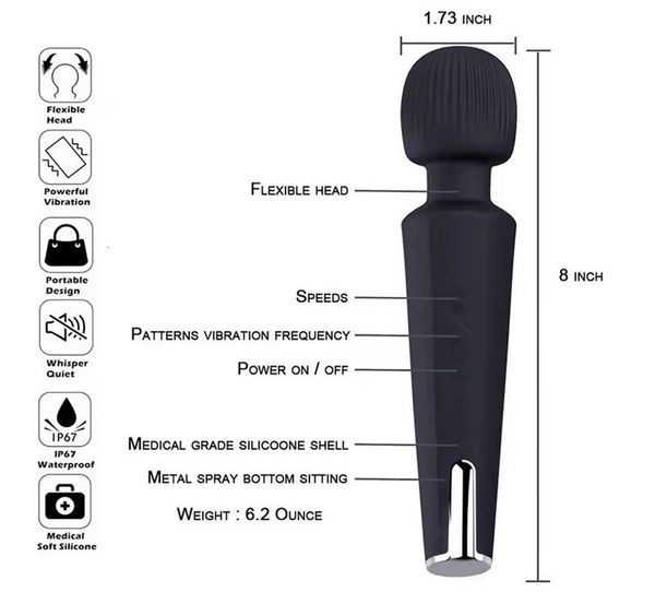 

massager vibrating av rod g-point pedicle point stimulation