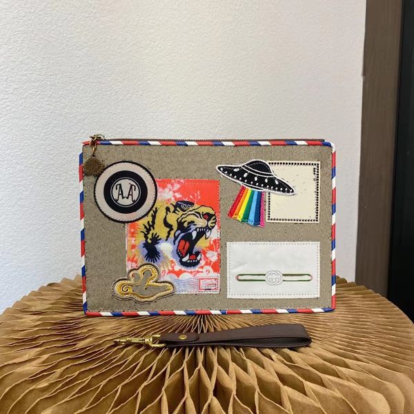 

designers embroidery purses fashion women clutch bags handbag men tiger messenger bag zipper wallet