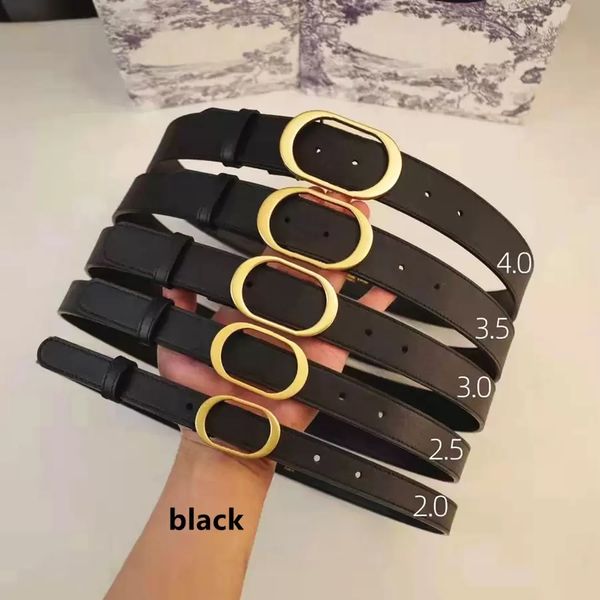 

luxury designer belt for mens fashion 5 color genuine leather belts smooth buckle letter belt womens waistband with box, Black;brown