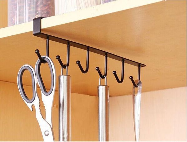 

hooks & rails kitchen storage rack cupboard hanging coffee cup organizer closet clothes shelf hanger wardrobe glass mug holder with 6