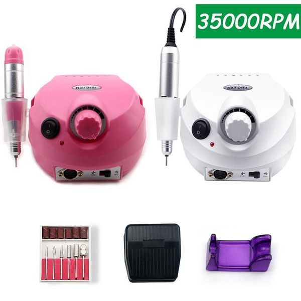 

nail drill & accessories 35000rpm electric dirll manicure machine 6pcs milling cutter professional bits pedicure file tool