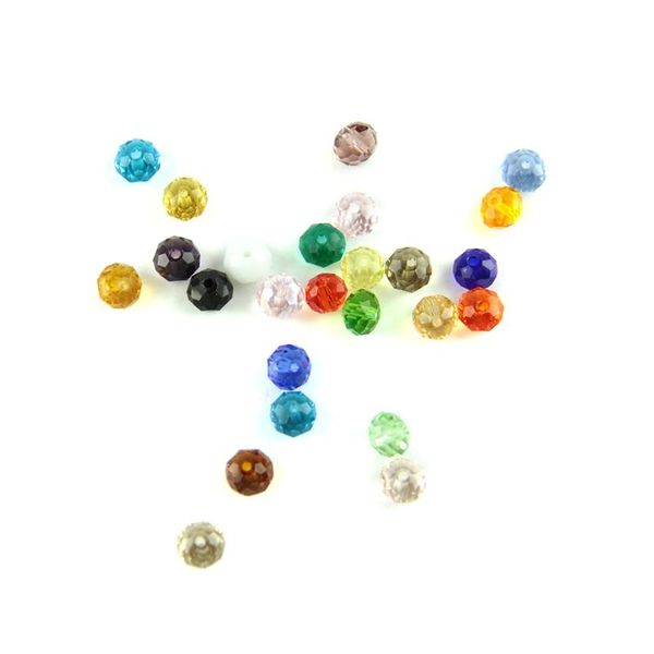 

8-12mm 700pcs rondelle flat bead faceted crystal glass beads