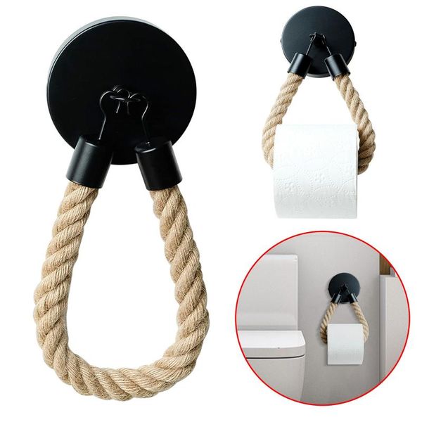 

toilet paper holders hook rope towel rack roll kitchen shelving holder wall decor