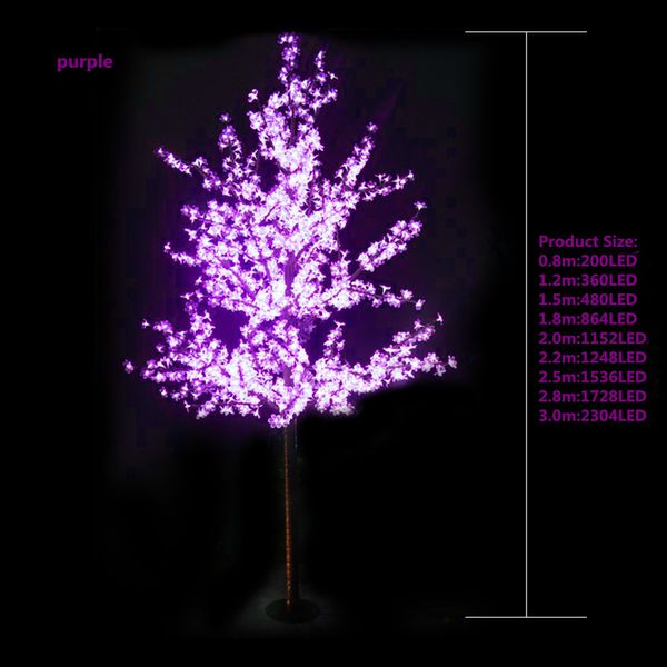 LED-Weihnachtsbaum-Sakura-Baumbeleuchtung, LED-Lampen, 1,5 m3, 0 m Höhe, sieben Farben zur Auswahl, regenfest, für den Außenbereich, DHL-frei