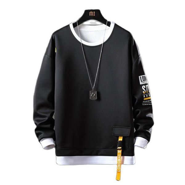 

men's hoodies & sweatshirts 2021 solid color sweatshirt harajuku autumn spring casual hood cotton hooded, Black