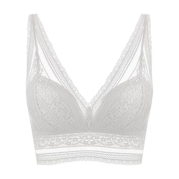 

Lace Bralette Top Wire Free Brassiere Summer Thin Womens Underwear Sexy Intimates Womens Lingerie Femme Underwear & Sleepwears, White
