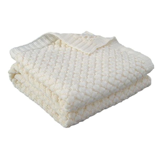 

baby blankets knitted newborn muslin swaddle wrap envelopes blankets super soft solid infant kids stroller bed sofa quilt 100*80
