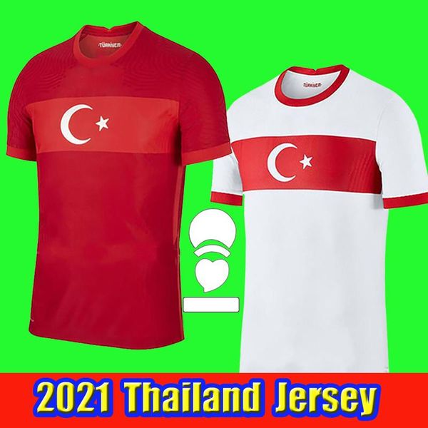 

2020 turkey euro cup soccer jerseys national team celik demiral ozan kabak calhanoglu yazici home red away white football shirt thailand, Black;yellow