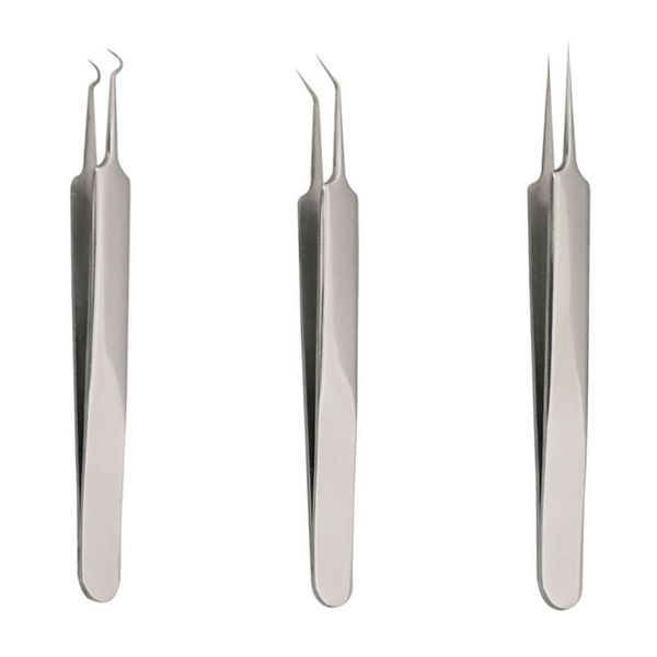 

electric nose & ear trimmers 1 pcs straight bend curved blackhead acne clip tweezer pimple remover kit face cleaner eyelashes extension tool