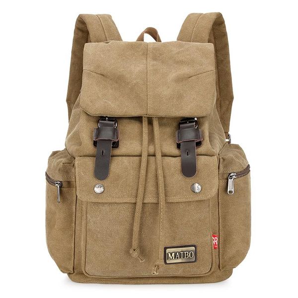 

backpack canvas male and female leisure outdoor travel high-capacity school bag for middle students