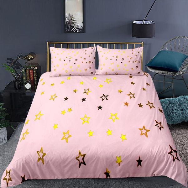 

bedding sets 3d set pink shiny stars printed single double duvet cover twin full  king size kid boy girl quilt covers