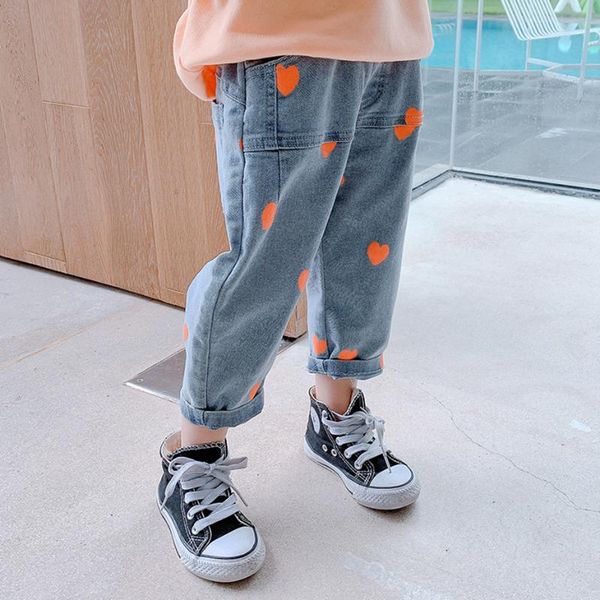 

jeans girl toddler kids heart pattern spring autumn baby dress, Blue