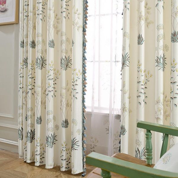 

curtain & drapes korean tulle curtains lightweight leaves sheer window treatments for living room decorations panel