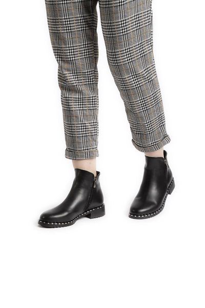 

boots women's half zipper log boat soby11060003, Black