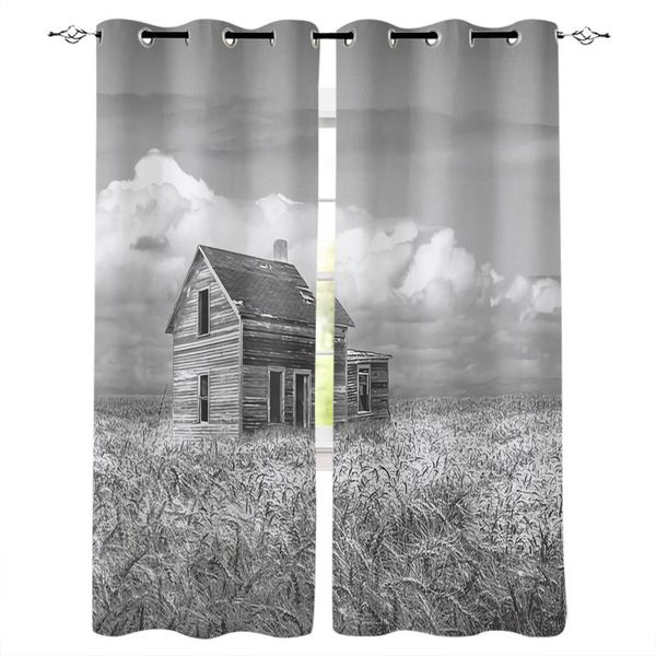 

rustic vintage farmhouse field window curtains home decor bedroom curtains kitchen door drapes for living room