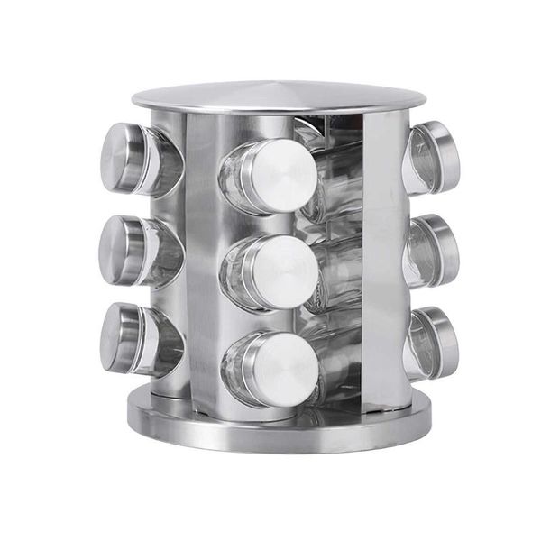 

hooks & rails rotate turntable spice rack kitchen bottle rotating household storage cabinet organizer