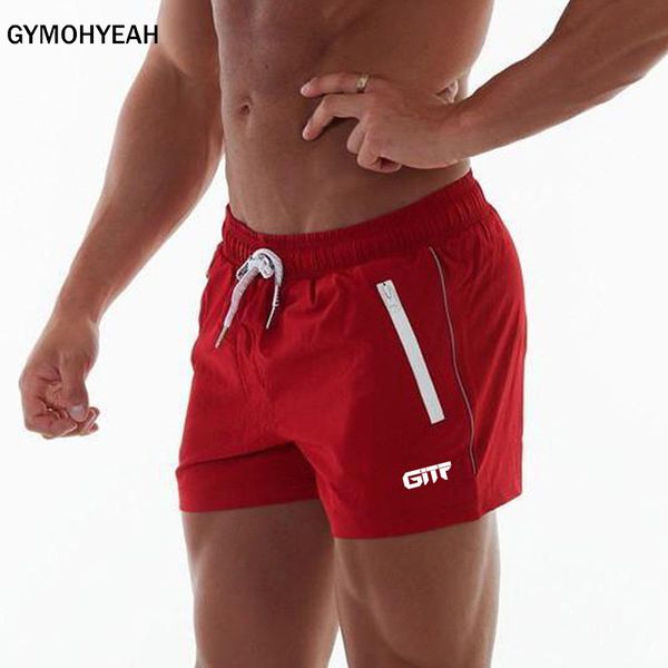 

gymohyeah new men's shorts quick drying with fitness bodybuilding workout shorts men musculation men beach shorts c0222, White;black