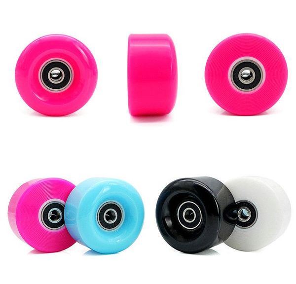 

skateboarding 1pc double row roller skates four wheel pu wear-resistant wheels skateboard drop