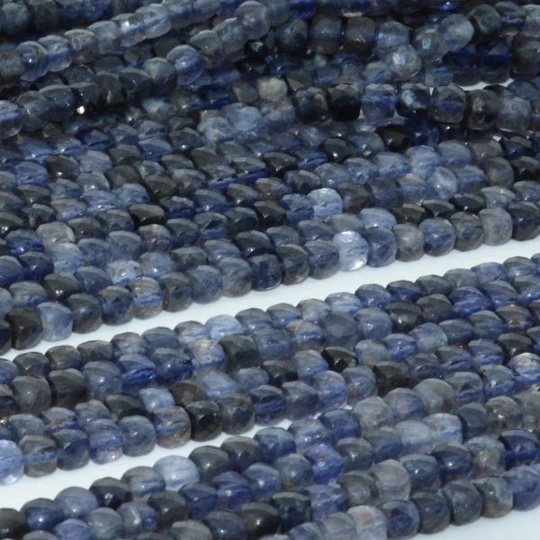 

other natural iolite faceted irregular cube beads 4.2mm~4.5mm