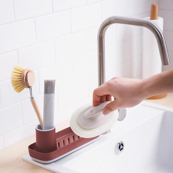 

hooks & rails storage box cruises shape with drain holes pp toothbrush sponge soap rack kitchen bathroom organizer accessories