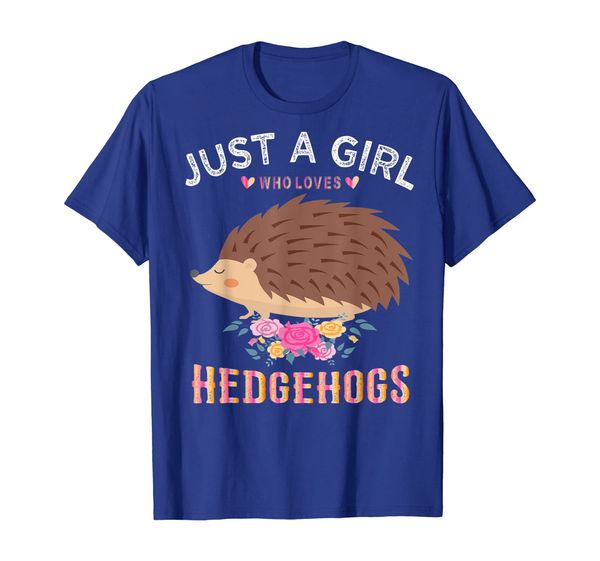 

just a girl who loves hedgehogs t-shirt gift for women, White;black