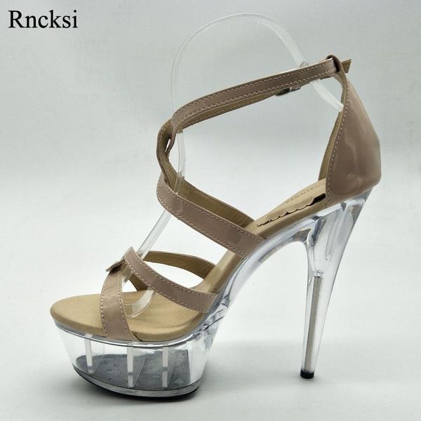 

sandals rncksi women's shoes 15cm high heel platforms pole dance/performance /star /model, party / wedding, Black