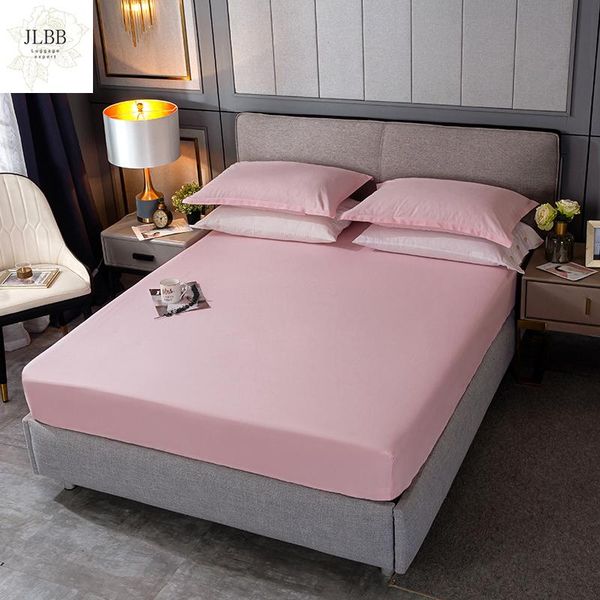 

sheets & sets fashion solid bed fitted cotton fabric with elastic sheet boys pink mattress cover 3pcs bedspread