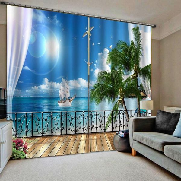 

curtain & drapes customize bedroom curtains landscape 3d blackout window beautiful decoration modern