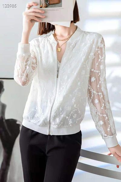 

women's blouses & shirts w0886 fashion 2021 runway luxury european design party style clothing, White