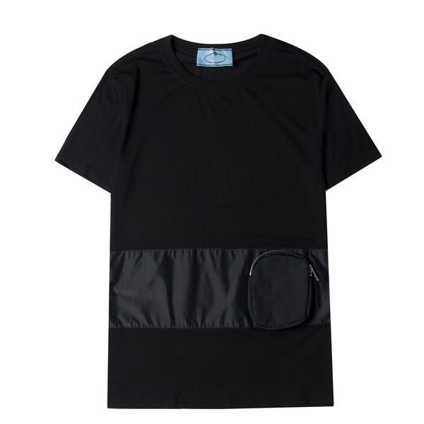 

2021ss spring and summer new high grade cotton printing short sleeve round neck panel t-shirt size: m--xl-xxl-xxxl color: black white t02, White;black