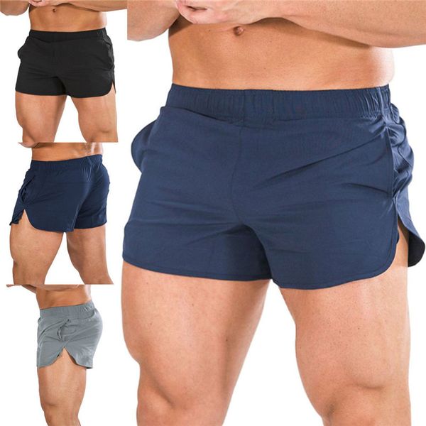 

mens sports running bodybuilding beach breathable shorts fitness gym short pants c0222, White;black